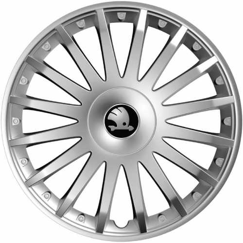 KRYTY KOLIES PRE ŠKODA 15" CRYSTAL silver 4ks